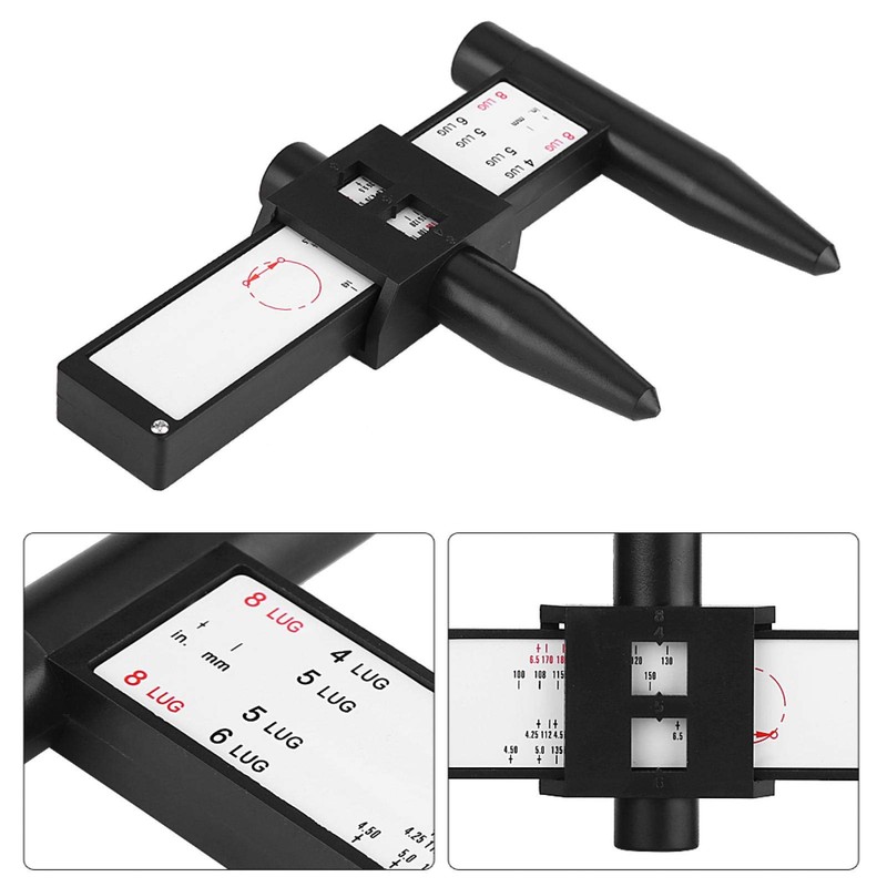 Wheel Rim Gauge,Car Plastic Wheel Rim Bolt Pattern Sliding Measuring