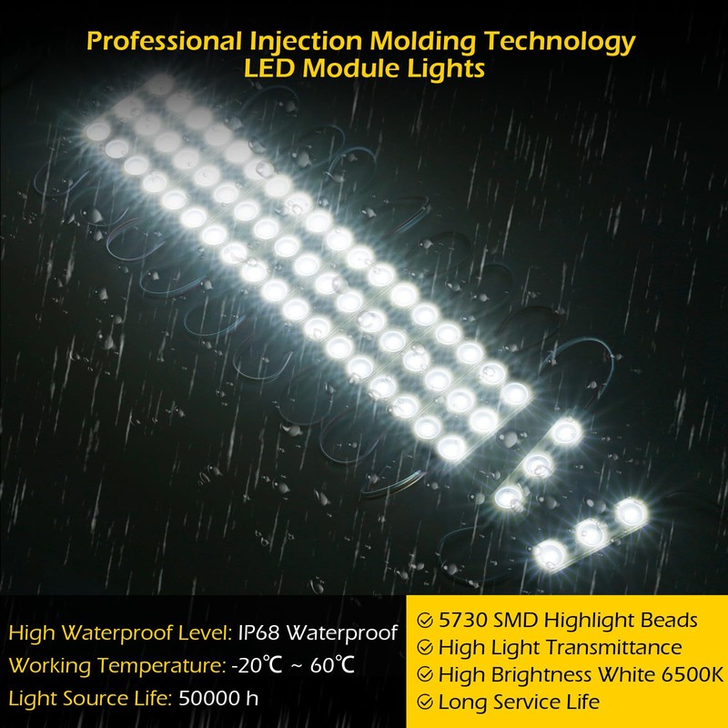 Dyna-Living 100FT White LED Storefront Lights APP Bluetooth & IR