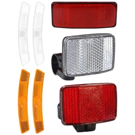 TPZORJX Pack of 7 Spoke Reflectors Bicycle Spoke Reflectors and Light Clip Set, Cat's Eyes Children's Bicycle Reflectors Front Rear Bicycle Safety Accessories for Road Bikes Mountain Bikes E-Bikes