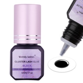 Lash Glue for DIY Eyelash Extension: Wendy, Supply to Use at Home, 2-3 Sec Fast Drying, Strong Hold, Black, 5ml