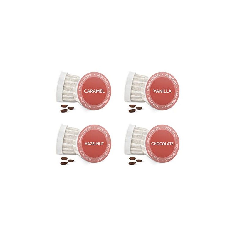 Fabula Organic Coffee Pods Flavored Sampler Pack- Low Acid -