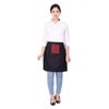 Switchon Waterproof Black Polyester Kitchen Apron Free Size with Front