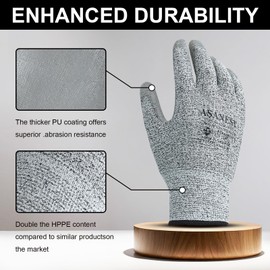 ASANEST Cut Resistant Gloves - Men's Construction & Cutting Gloves, XX-Large