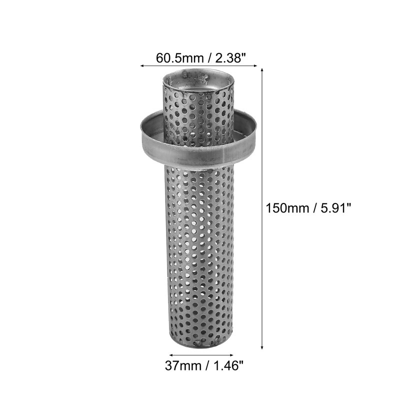 X AUTOHAUX Motorcycle Exhaust Silencer Exhaust Pipe Silver Tone 150mm
