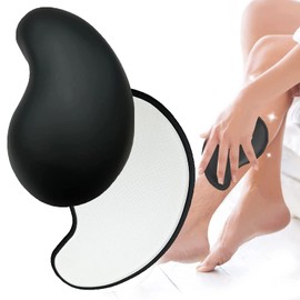 Jkevow Crystal Hair Eraser for Women and Men, Reusable Crystal Hair Remover Painless Exfoliation Hair Removal Tool for Arms Legs Back (Black)