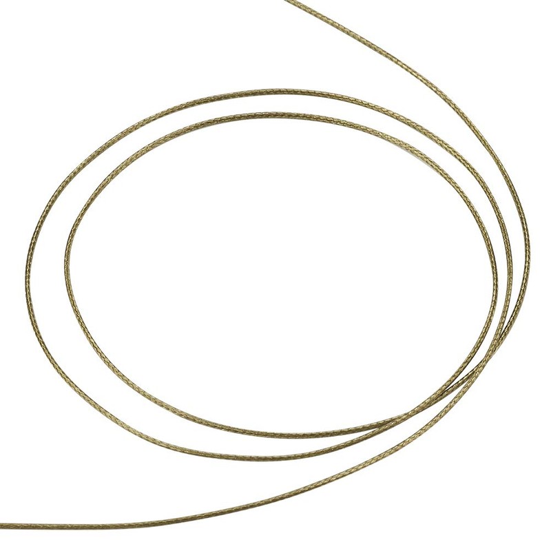 Cheriswelry 0.5mm Dark Khaki Polyester Cord with Spool for Jewellery