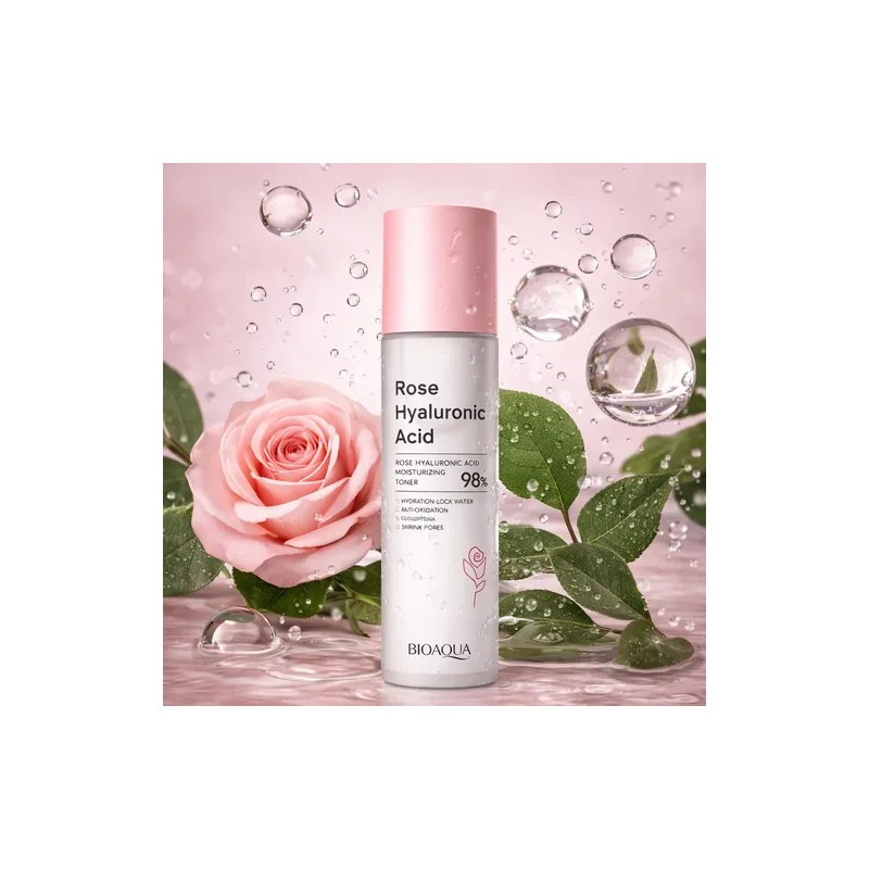 Pack X2 Tónico Facial Bioaqua Rose Hyaluronic Acid