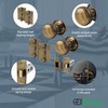 EAI Lined Door Knob Set Antique Brass | 1 Pair