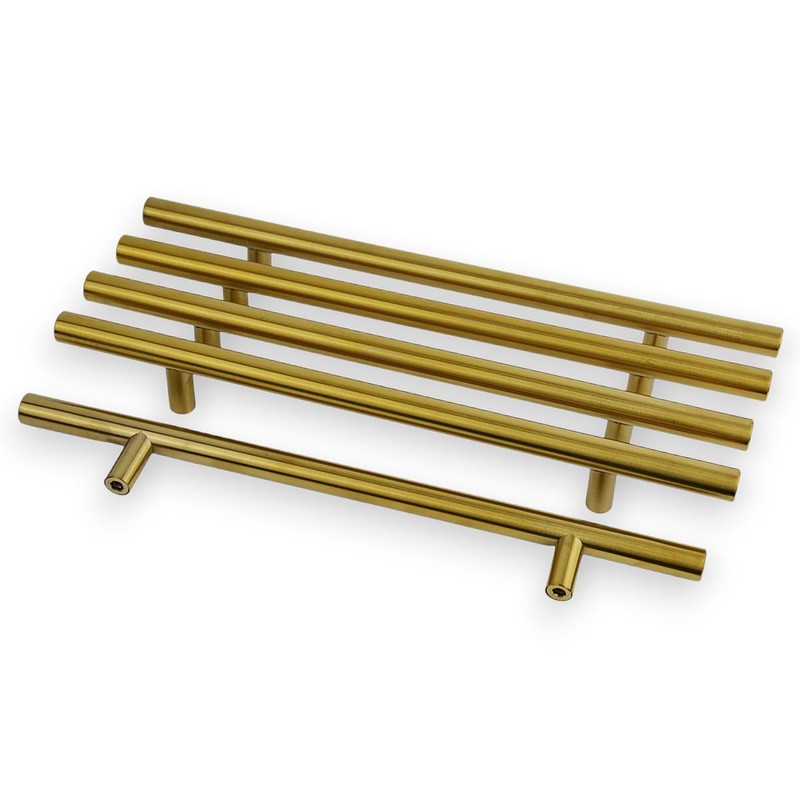 HANDLESTORE® Pack of 10 T-Bar Pull Handles - Satin Stainless,