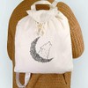 Azeeda 'Flower Moon Wolf' Canvas Rucksack/Backpack (RK00009209)
