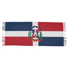 HOAIRONY Dominican Republic Flag Women's Scarf Shawl Cashmere Feel Scarves Fashion Soft Winter Warm Large Scarf with Tassel (C-A14)