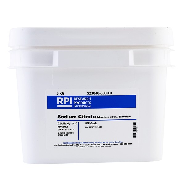Trisodium Citrate, Dihydrate, [Citric Acid, Trisodium Dihydrate], 5 Kilograms