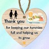 Thank You Dinner Lady Heart Plaque - Exquisite Handcrafted Wooden