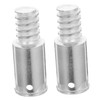 Mikinona 2pcs Threaded Handle Tips for Broom and Mop Metal