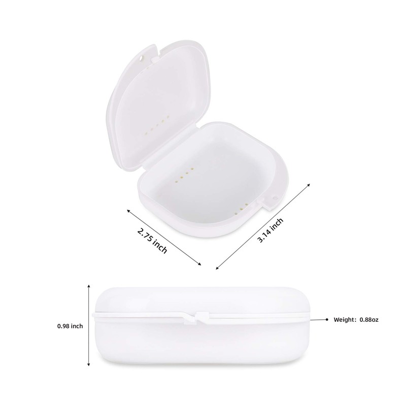 Orthodontic Dental Retainer Case Mouth Guard Storage Box with Vent