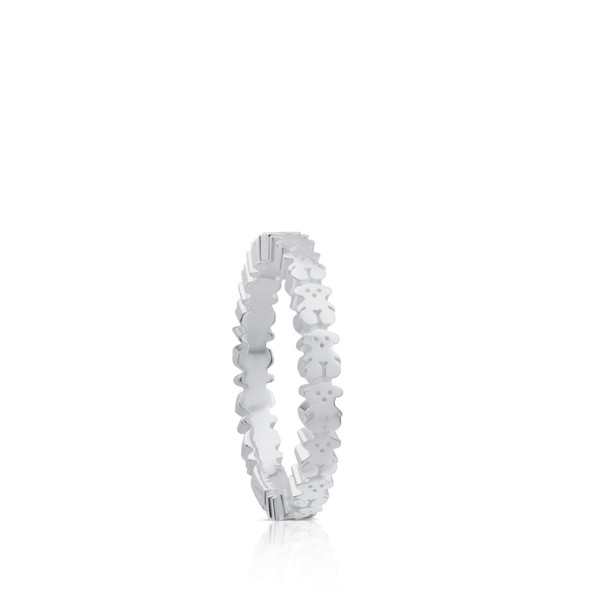 TOUS Silver Straight Ring, Silver