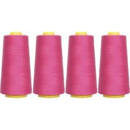 Threadart 4 BIG CONES RUBY ROSE SERGER SEWING THREAD 2750 YD TEX 27 40S/2-THREADAR