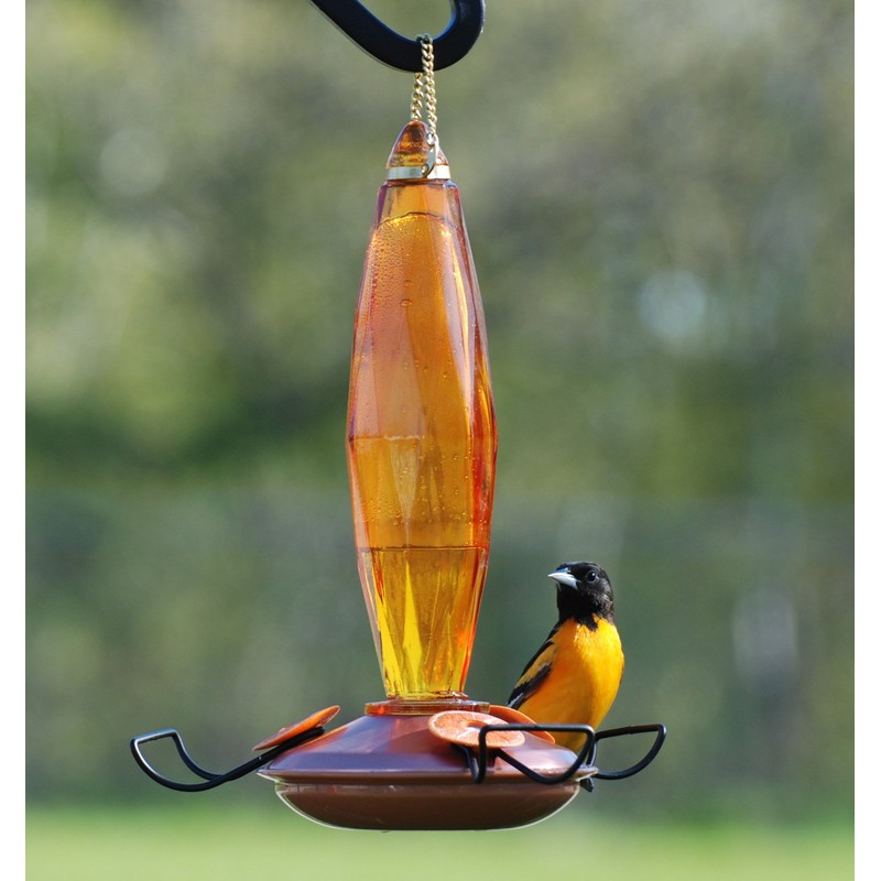 Woodlink's WLO8 Copper Colored Cut Glass Oriole Feeder
