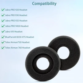 HAIZEEN Ear Pads Foam Compatible with Jabra PRO 920 930 935 9450/VXI BlueParrott B250-XTS/Telex Airman750 760 Headphones Foam Replacement Cushion