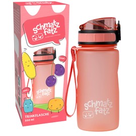 schmatzfatz Leak-Proof Sports Drinking Bottle, BPA-Free, 350 ml, Fruit Insert, 1-Click Cap, Children's Drinking Bottle for School, Nursery
