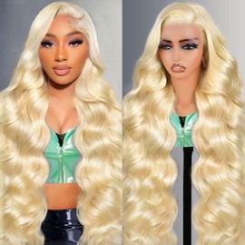 Shciyair 613 13x6 Lace Front Wig Human Hair 28 Inch 200 Density Blonde Wig Human Hair 613 HD Lace Frontal Wig 13x6 Blonde Body Wave Lace Front Wigs Human Hair Pre Plucked Glueless Wigs for Women