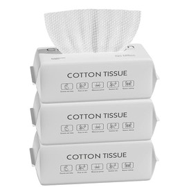 Almohadilla de algodón facial súper elástica (200) - mascarilla DIY elástica, algodón húmedo elástico, almohadilla de maquillaje facial hidratante, almohadilla de algodón transpirable, maquillaje facial / ojos / uñas (100 Count (Pack of 3))