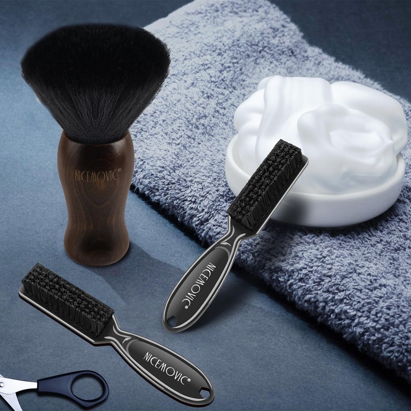 NICEMOVIC 3 IN 1 Barber Neck Duster Brush Set, Professional