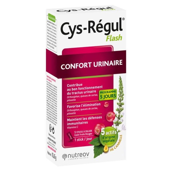 Nutréov Physcience Cys-Régul Flash Confort Urinaire 5 sticks