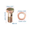 X AUTOHAUX 2 Set Banjo Bolt Brake Fitting Adapter Kit