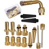 FABULETTA Kit 15 Adaptadores Válvula Bicicleta, Cobre SV DV AV