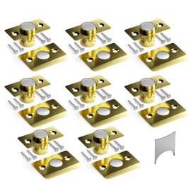 Tonitrui Silent Door Ball Catch, Adjustable Strong Magnet Door Catch,Using Completely noiseless,Perfectly Replacing The Old Ball Catch(Gold 6 Pack, Upgraded Version)