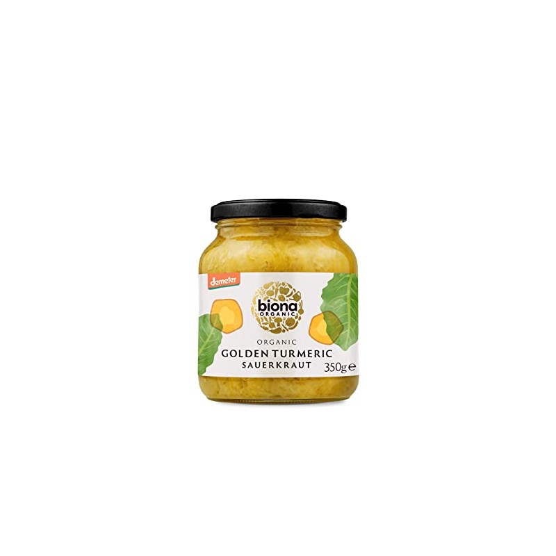 Biona Demeter Organic Sauerkraut Golden Turmeric 350g
