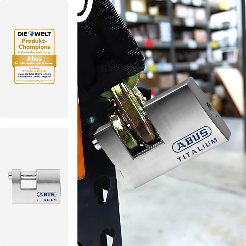 ABUS AB98TI/90 Padlock, Gray, 98TI/90