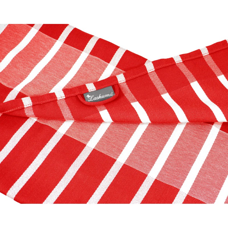 Lashuma Kitchen Towels Cotton Red - White, Tea Towels 50