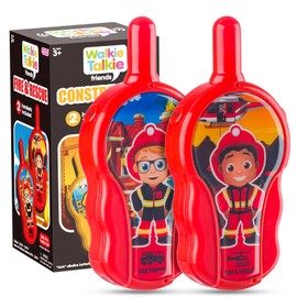 LAEbuild Walkie Talkies for Kids - Toys Gifts for 4 5 6 7 8 Year Old Girls Boys Long Range Fire & Rescue Walkie Talkies for Christmas Birthday Easter Gifts Indoor Outside Games Red