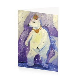 Royal Academy Raigardas Ringaitis, Polar Bear Christmas Single Greeting Card (17x12cm)