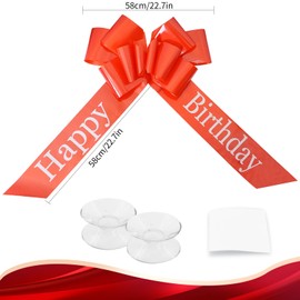 ZephyrCraft Big Red Car XXL 76 cm, Giant Gift Wrapping Bows for New Car, Huge Presents Bows Decoration, Big Gift Bow, Party Bow