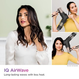 Shark HD100AWA IQ AirWave Beach Wave Attachment, Works with HD112 series and HD120 series ONLY, Styling Tool, Auto Preset Touchless Waver for Straight and Wavy Hair, Long-Lasting Beach Waves