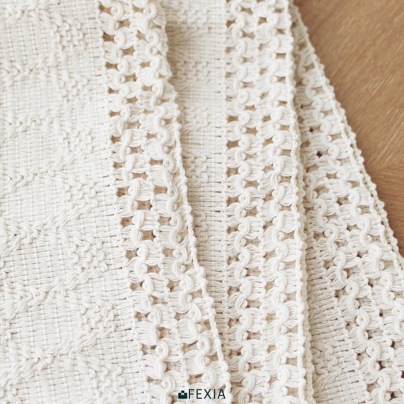 FEXIA Boho Macrame Table Runner with Tassels 48 Inches Long
