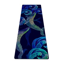 nuveti Yoga Mat Print Extra Thick TPE Non Slip Fitness Exercise Mat with Carrying Bag,72"x24" Extra Thick 6MM Exercise & Workout Mat for Yoga, Pilates Fitness and Floor Exercises