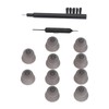 10pcs Black Silicone Double Layer Closed Domes Ear Tips with