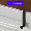 Qflushor Metal Over The Cabinet Door Hooks, 2 Pack, Matte