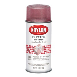 Krylon I00403 Glitter Aerosol Spray, Resplendent Red