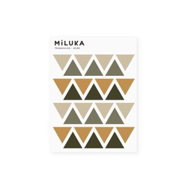 MILUKA Triangle Wall Stickers for Bedrooms, Living Room | Geometric Wall Art Stickers Home Decor | Kids Wall Stickers & Murals Baby Room Decoration | Baby Wall Stickers for Nursery | 56 ud Mustard