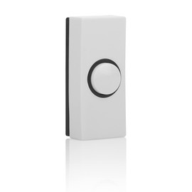 Byron DBW-22013 Universal Doorbell Button, White, Backlit, Bi-Wire Installation
