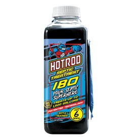 HOTROD Septic Tank Treatment - #1 RATED 6 Month Supply Extends Septic System Life and Prevents Costly Repairs - Industrial Grade - Easy to Use - Safe on Piping and Plumbing - 16oz Liquid