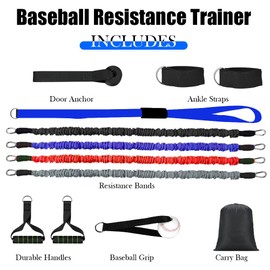 Davllin Core & Hip Belt Resistance Band for Baseball & Softball Training | Baseball Batting & Hitting Trainer | Complete Resistance Training Aid for Arm Strength & Swing Flexibility