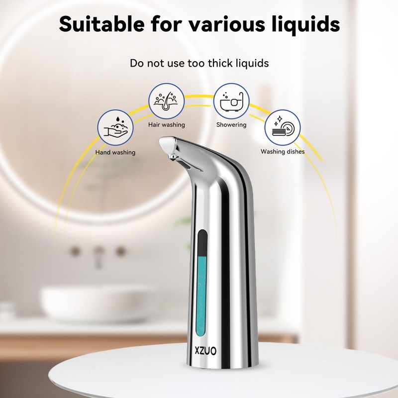 Automatic Soap Dispenser with Infrared Sensor - Adjustable 4-Level Touchless