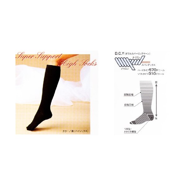bonboran bonvolant Slim High Socks 2 Pairs (Navy) Graduated Compression Knee Highs , , ,