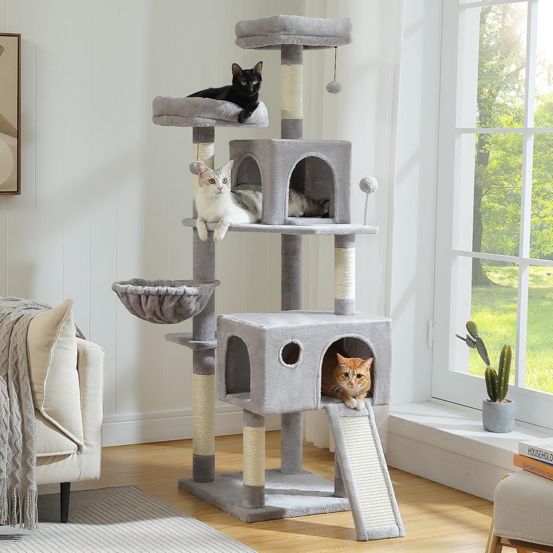 UYMI 64-Inch Large Cat Tree for Indoor Cats, Multi-Level Tall